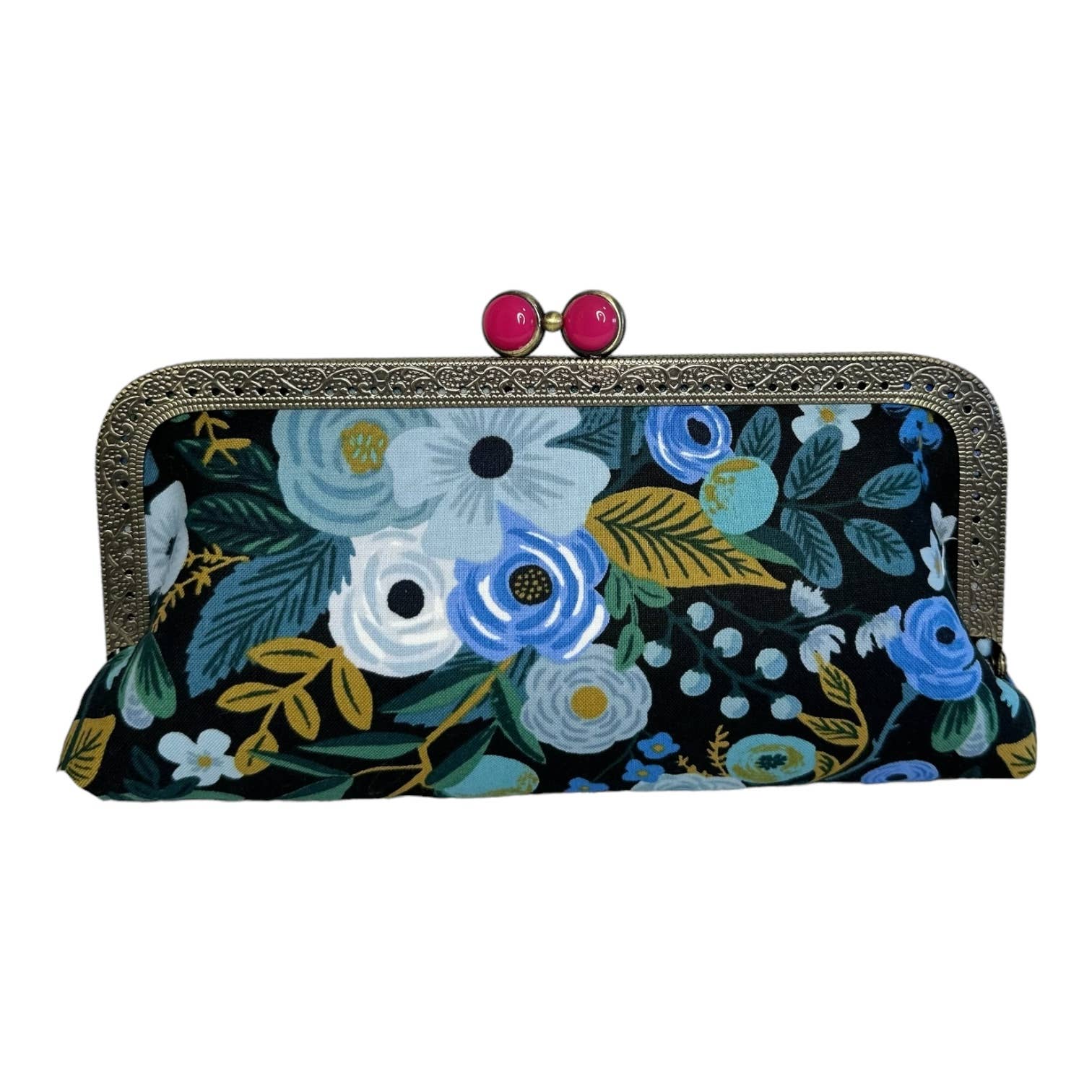 Kiki & Syds Cell Phone Clutch-Garden Party Blue