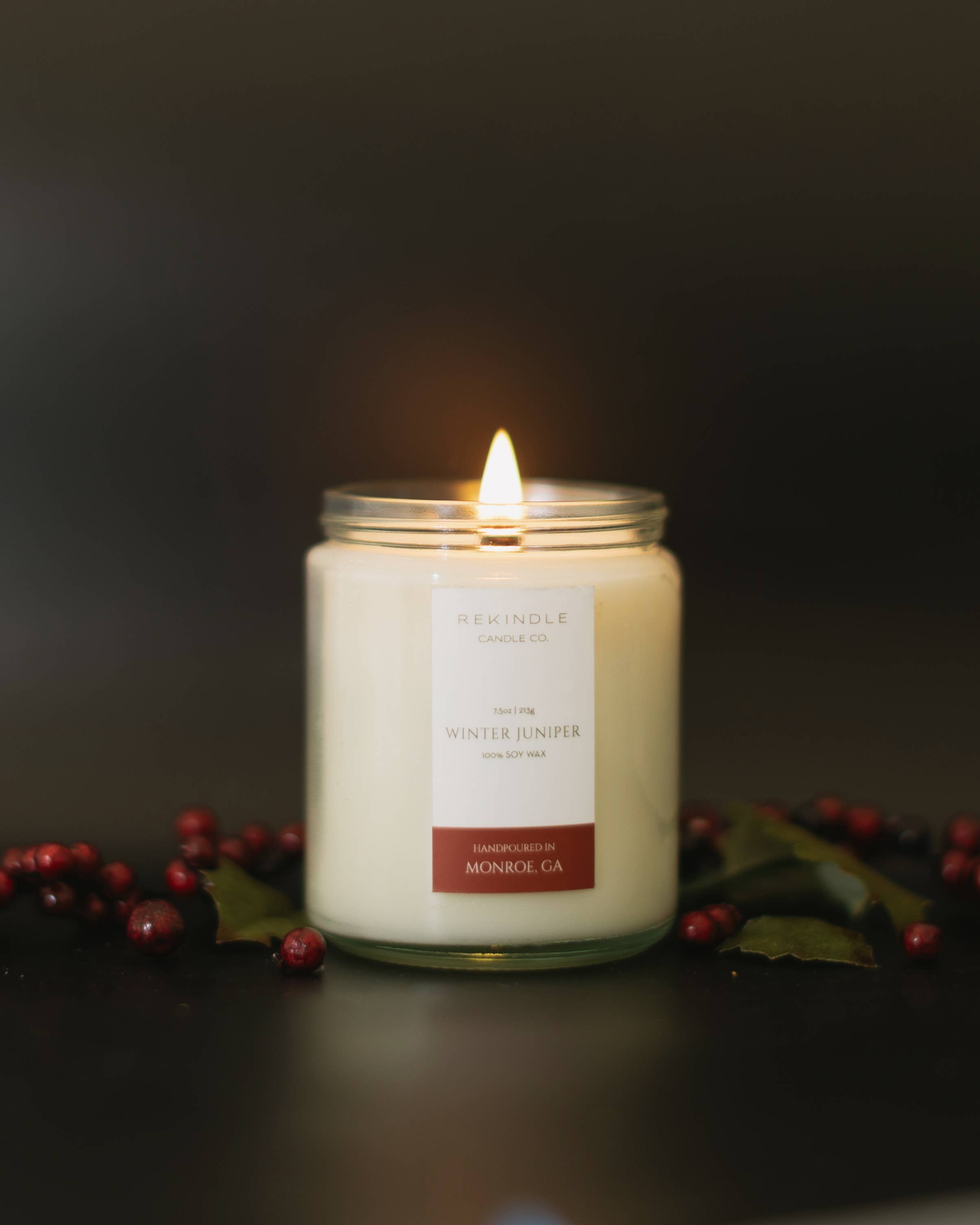 Winter Juniper Cotton Wick Soy Candle