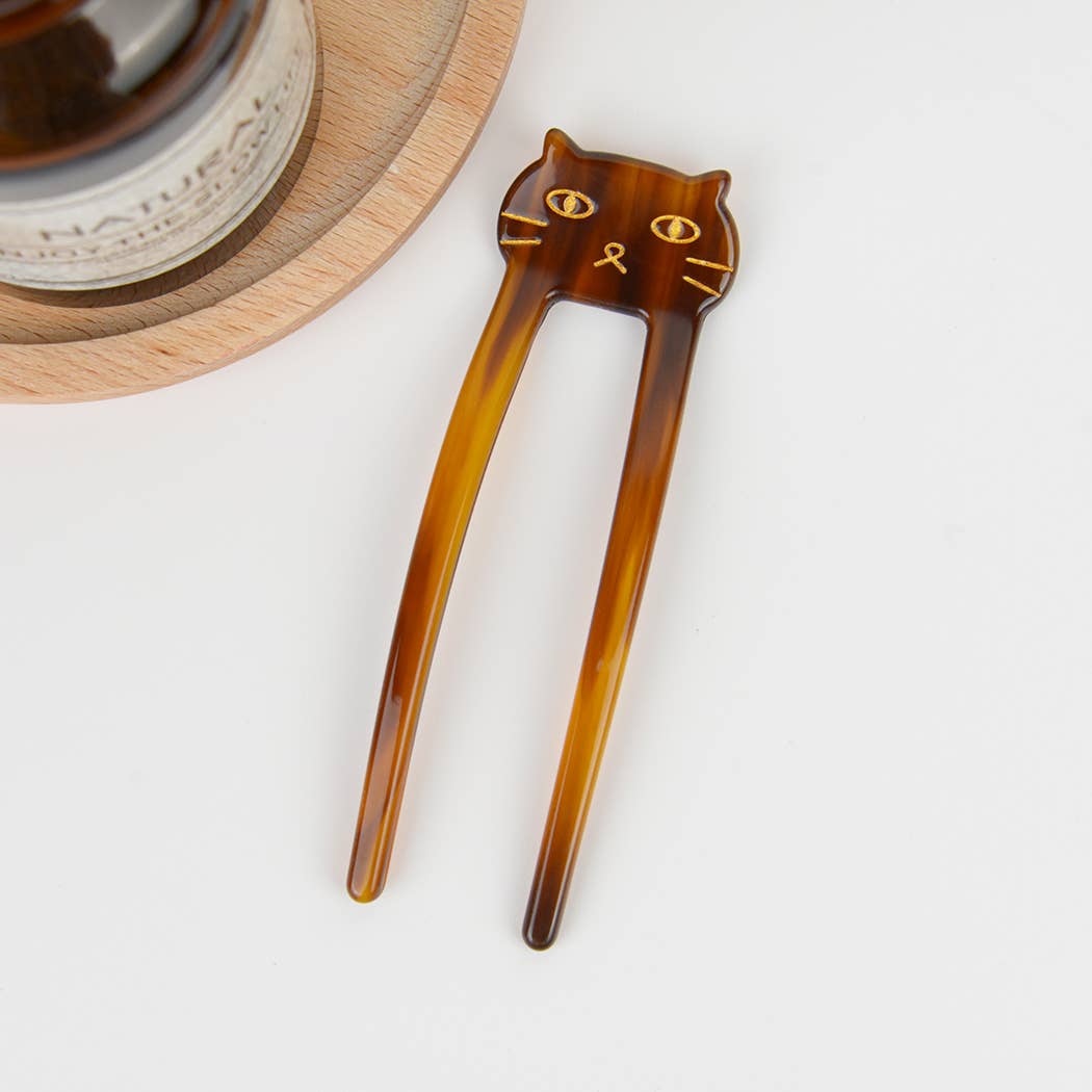 Acetate Cat Hair Pin