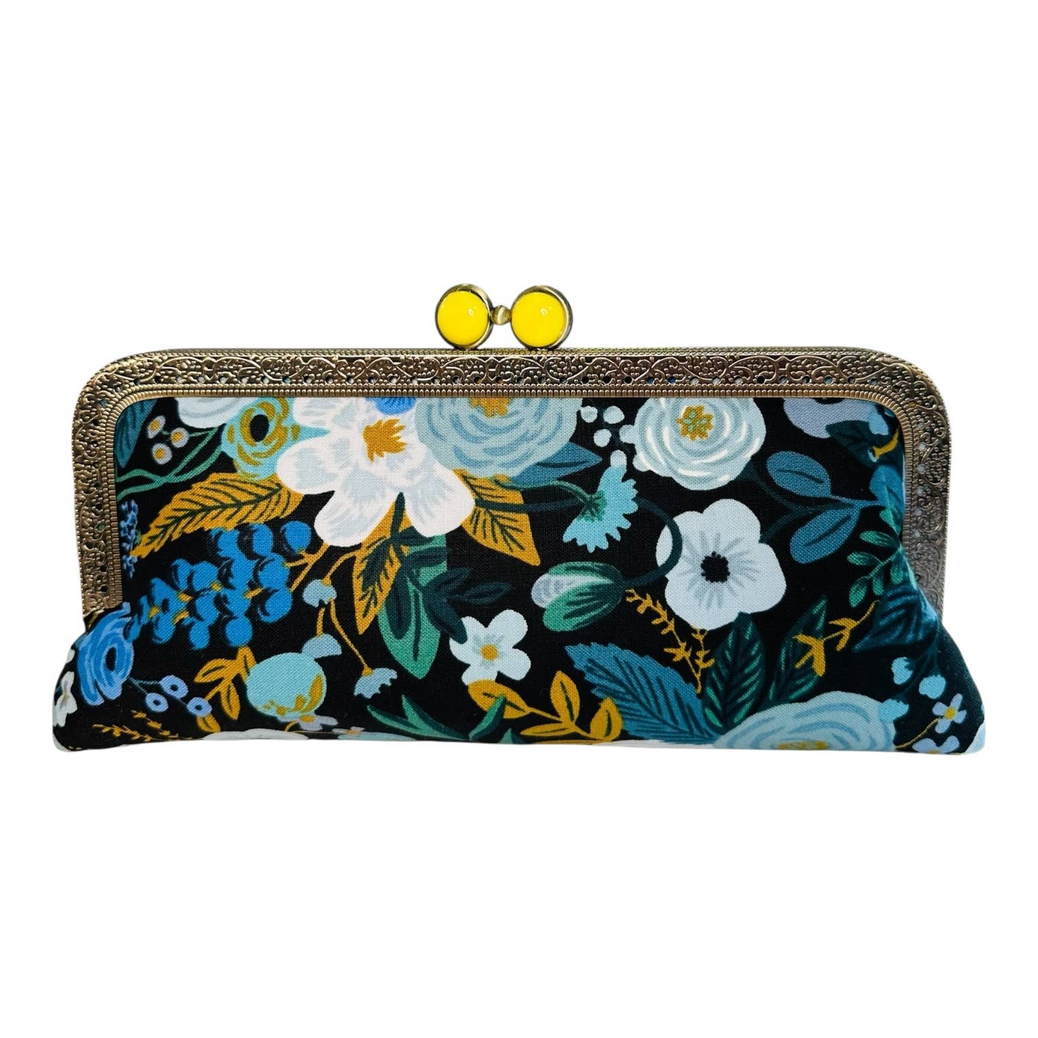 Kiki & Syds Cell Phone Clutch-Garden Party Blue