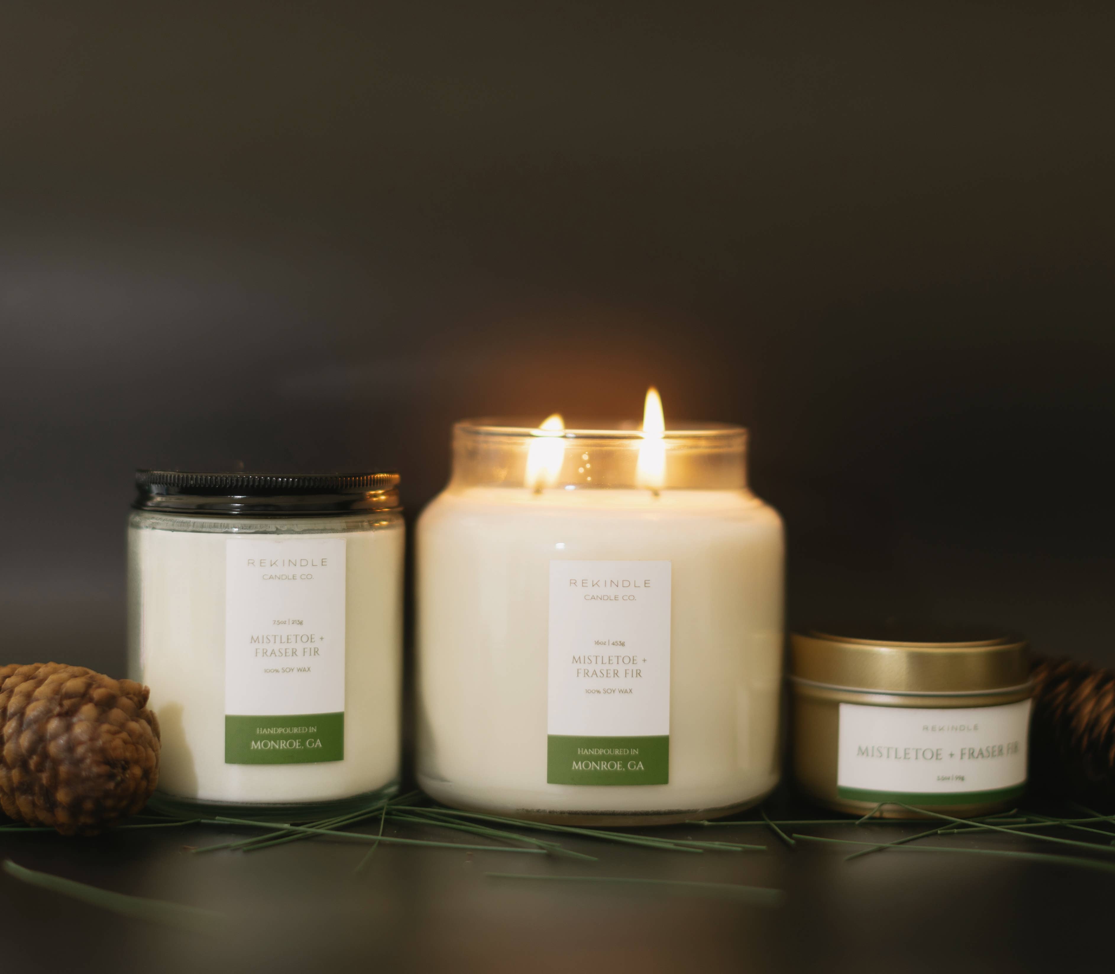 Mistletoe + Fraser Fir Soy Candle