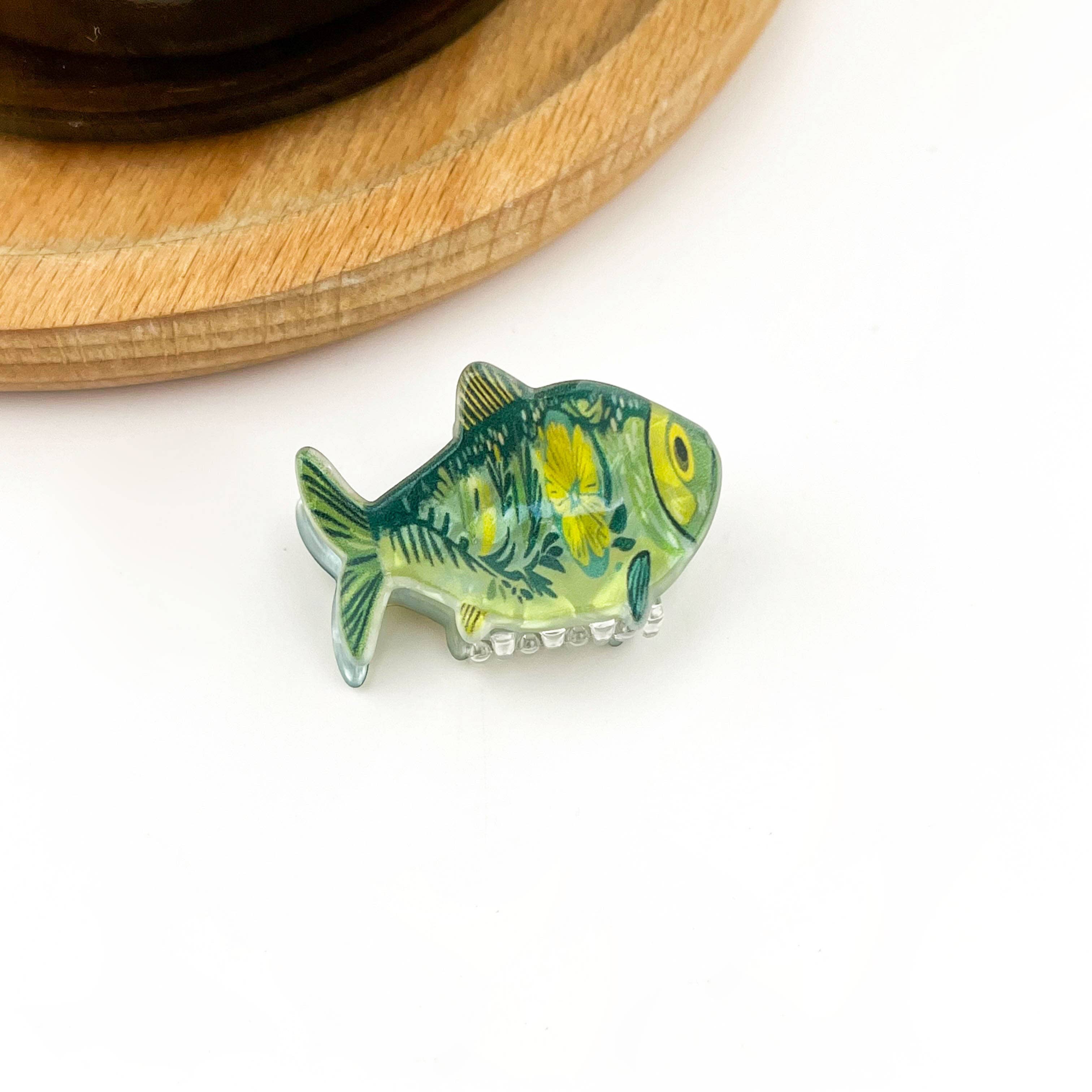 Green Sardine Hair Claw Clip