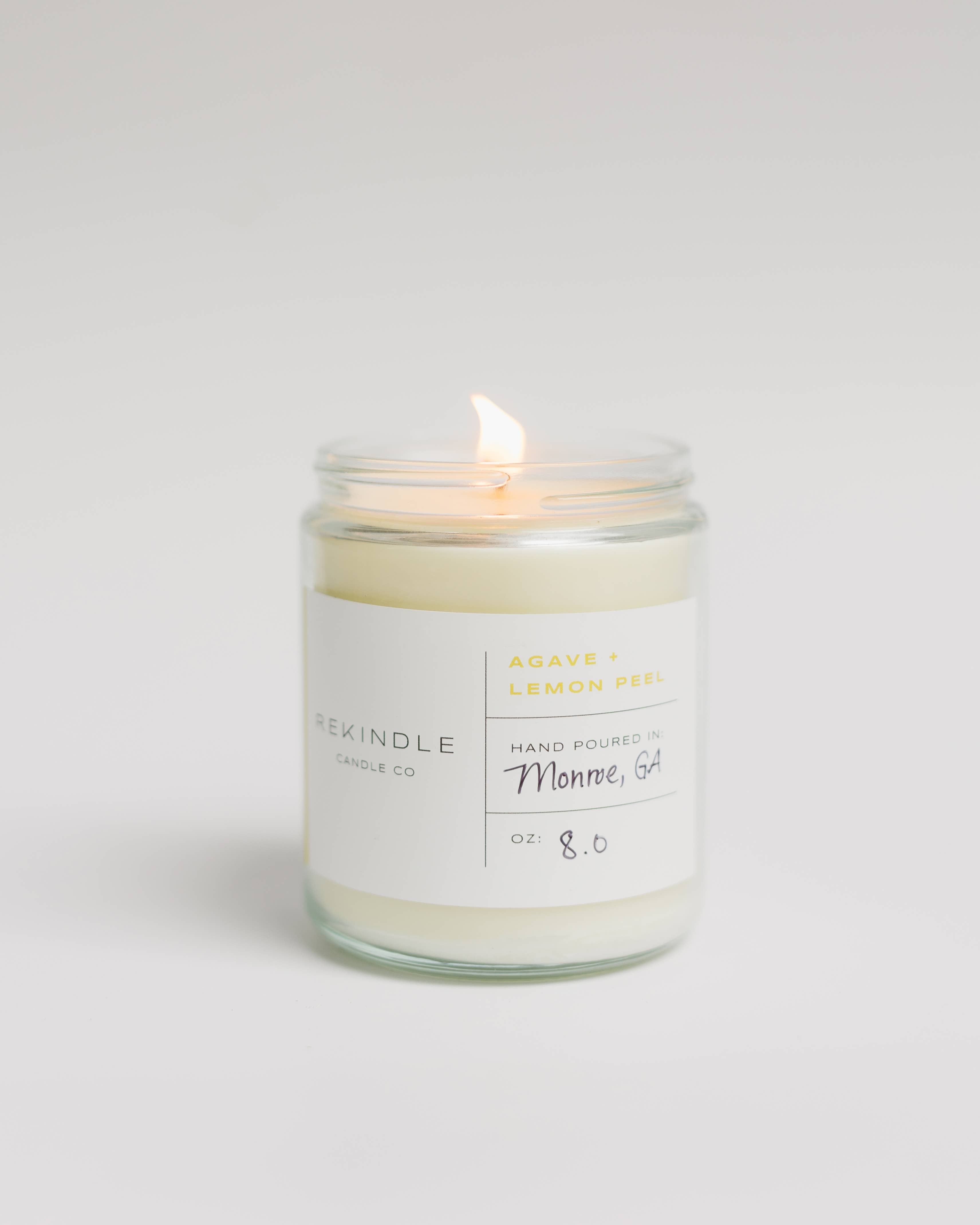 Agave + Lemon Peel Cotton Wick Soy Candle