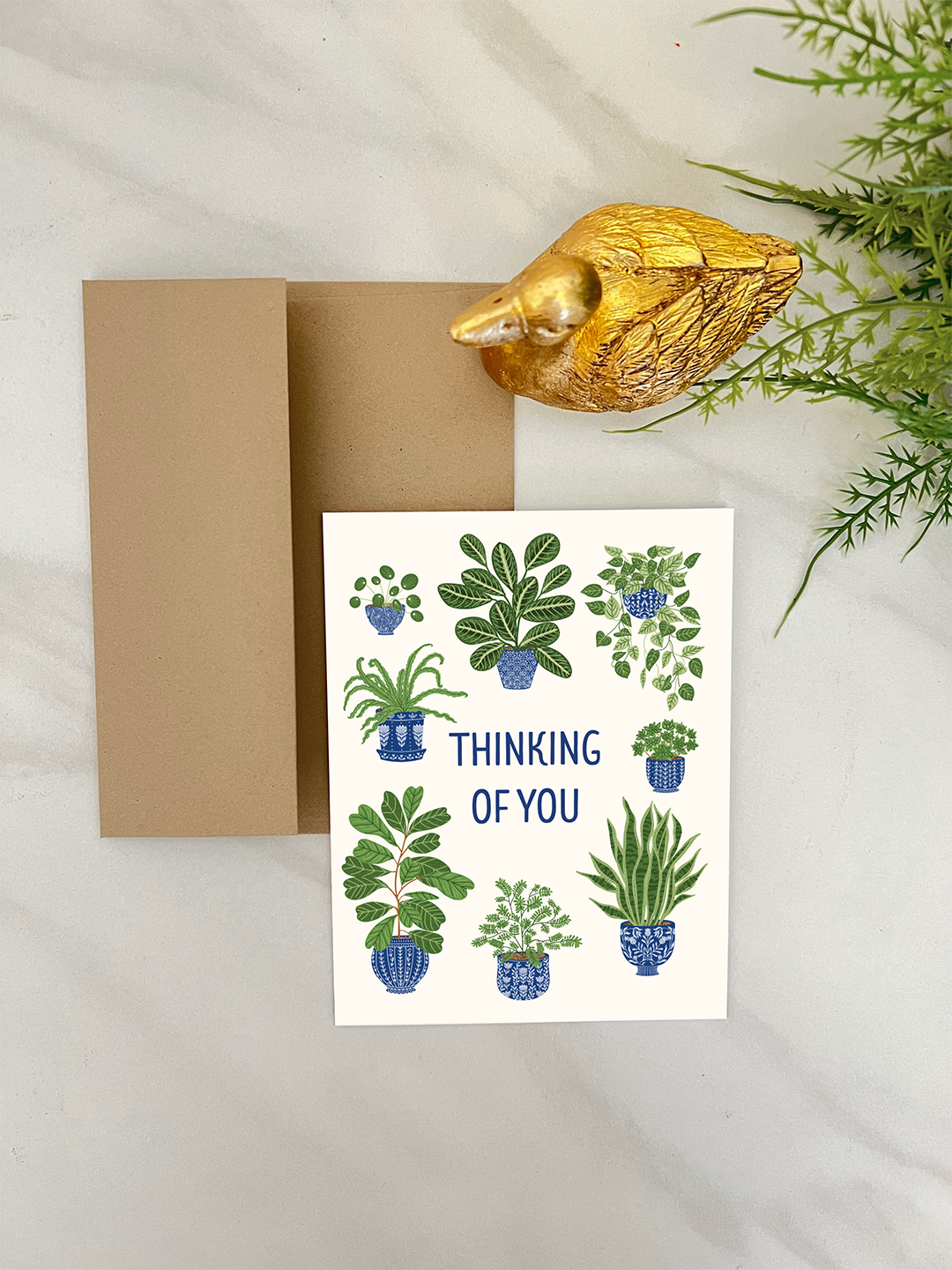 Houseplant Thinking of You Greeting Card