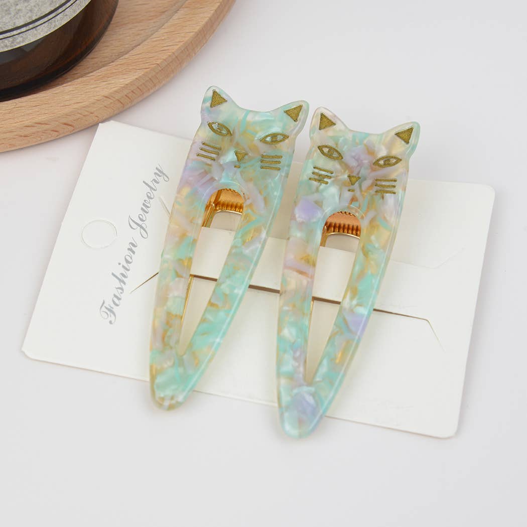 Cat Hair Clips, Set Of 2