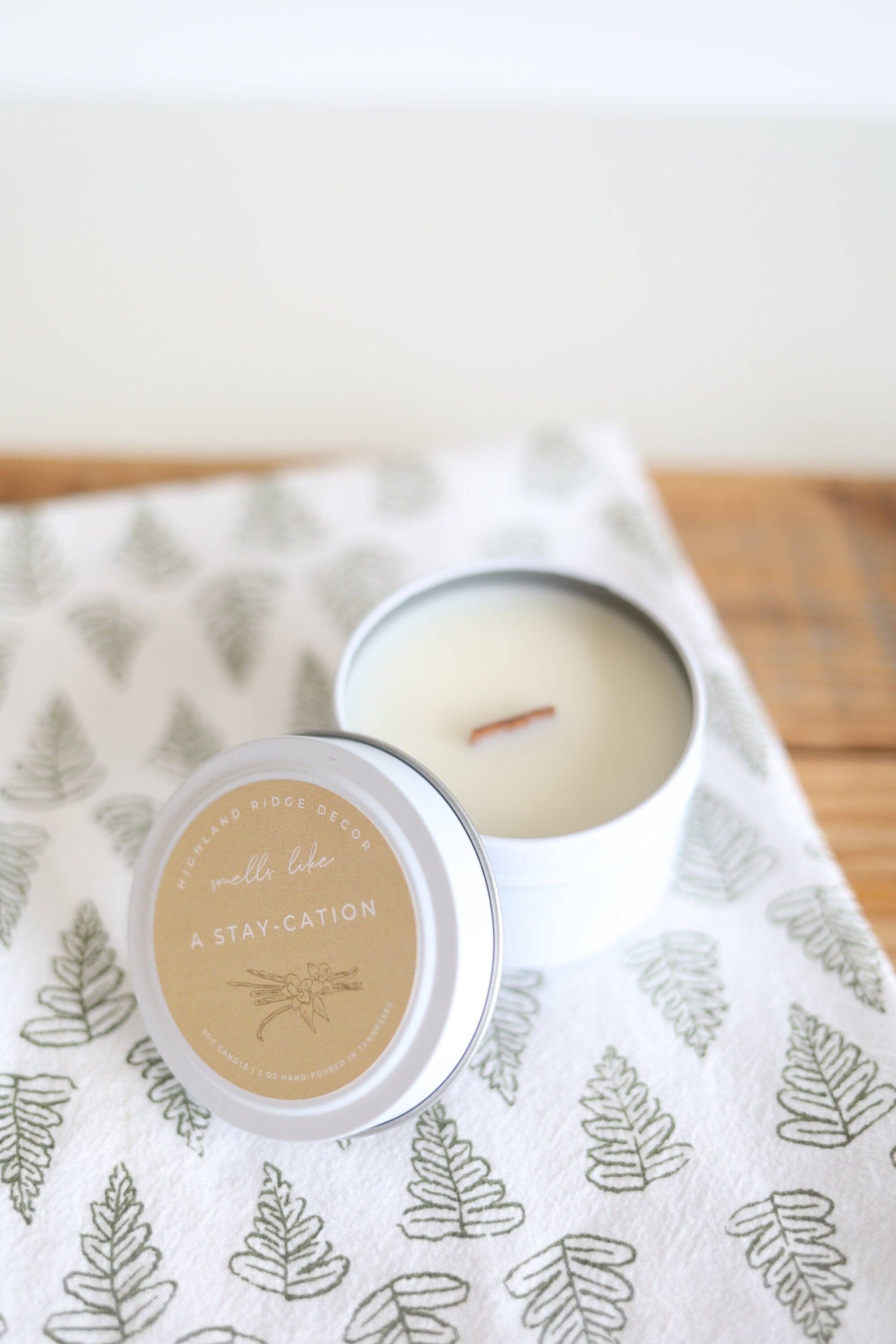 "A Stay-cation" Candle Tin