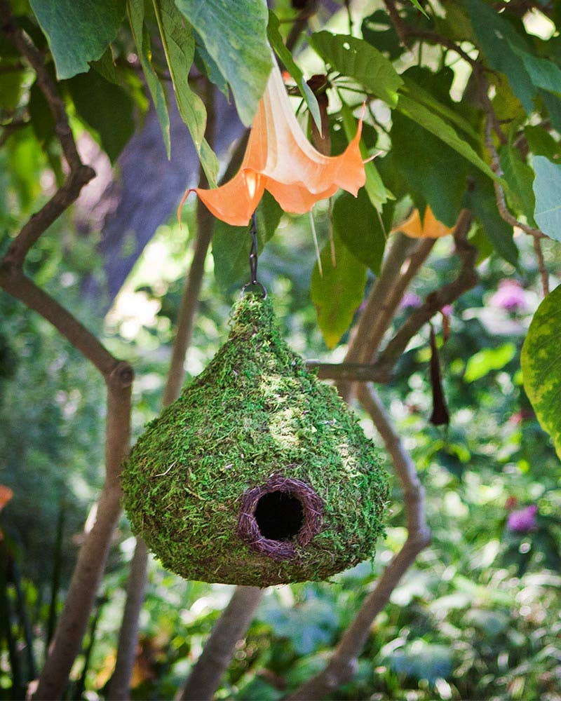 Raindrop Woven Birdhouse, Fresh Green