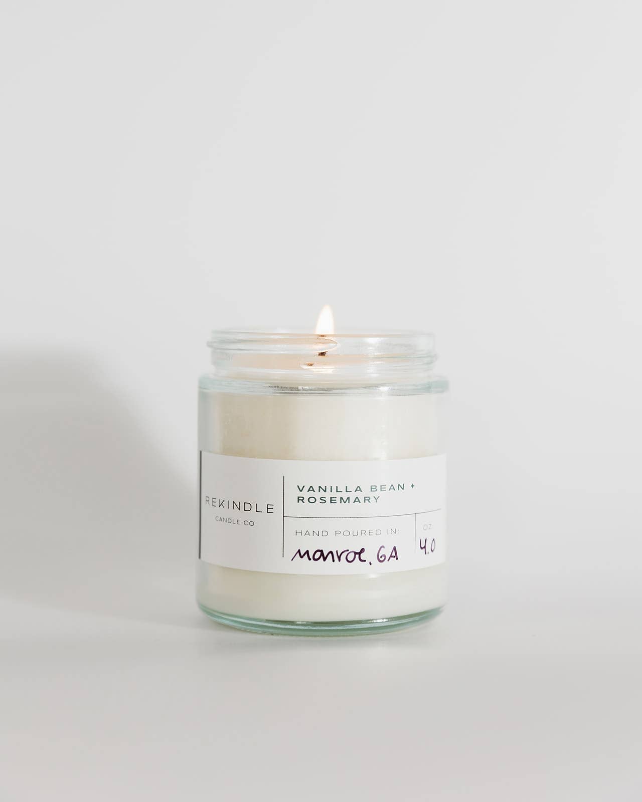 Vanilla Bean + Rosemary Cotton Wick Soy Candle