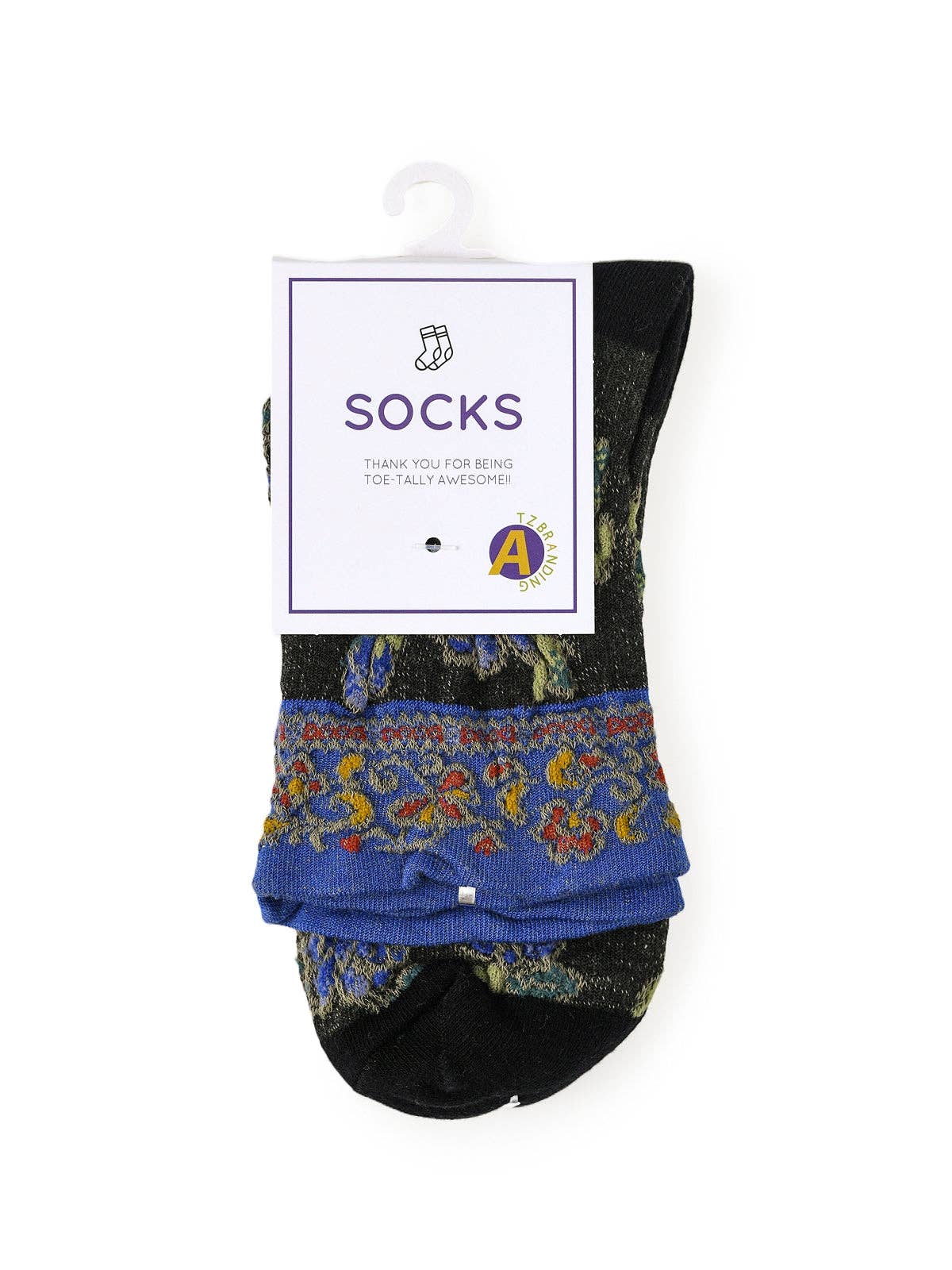 Rufia - Embossed Floral Pattern Women's Socks