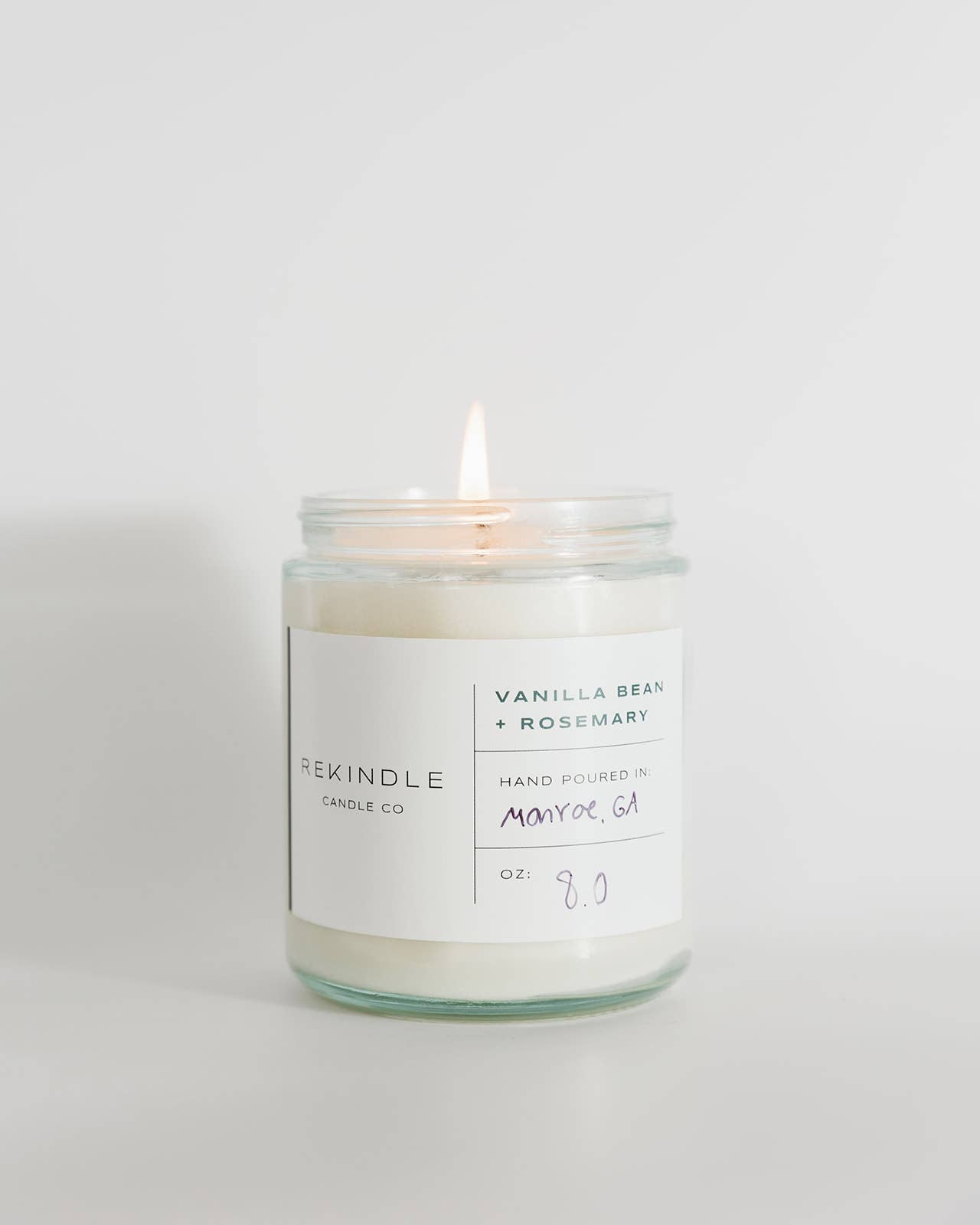 Vanilla Bean + Rosemary Cotton Wick Soy Candle