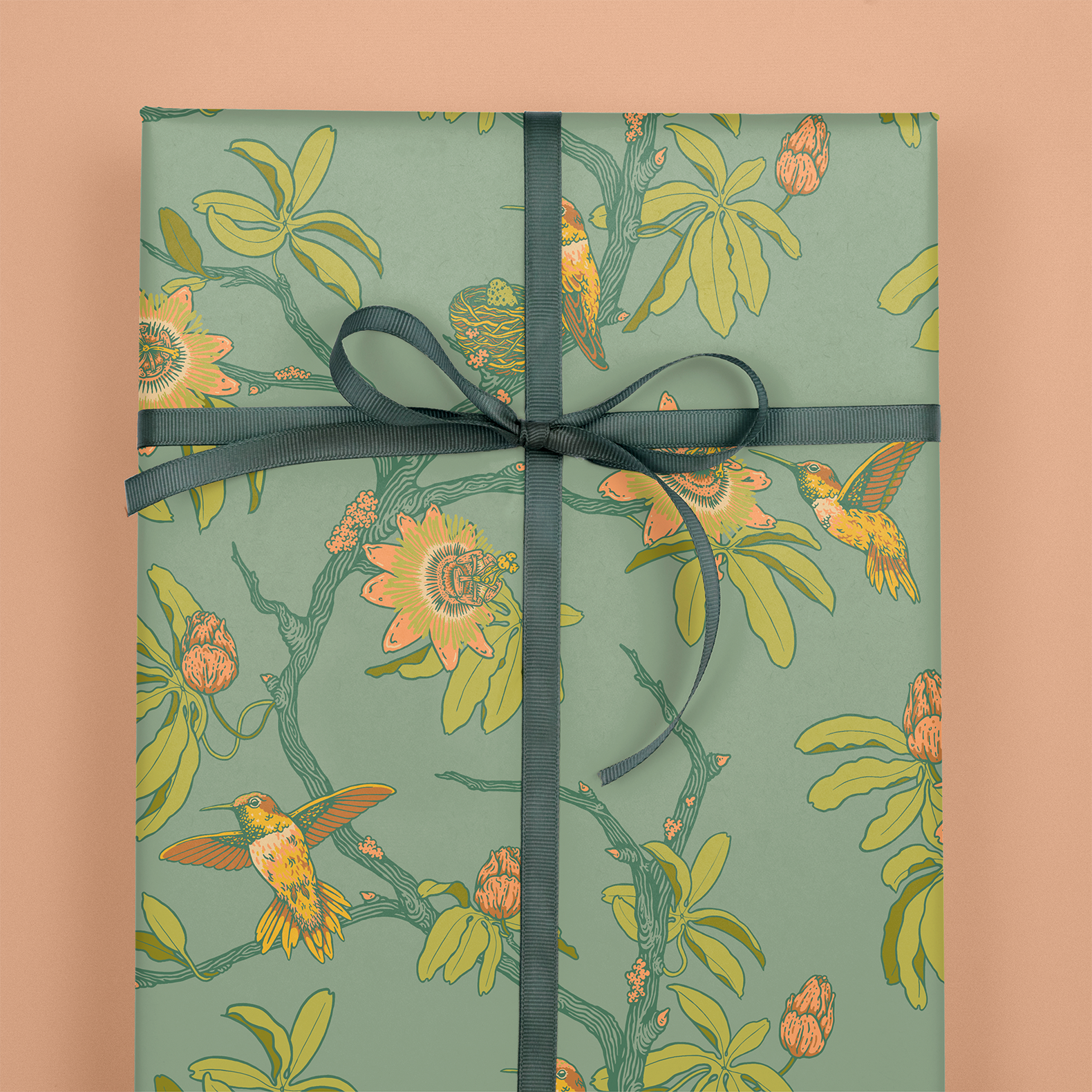 Recyclable Gift Wrap / Wrapping Paper: Hummingbirds