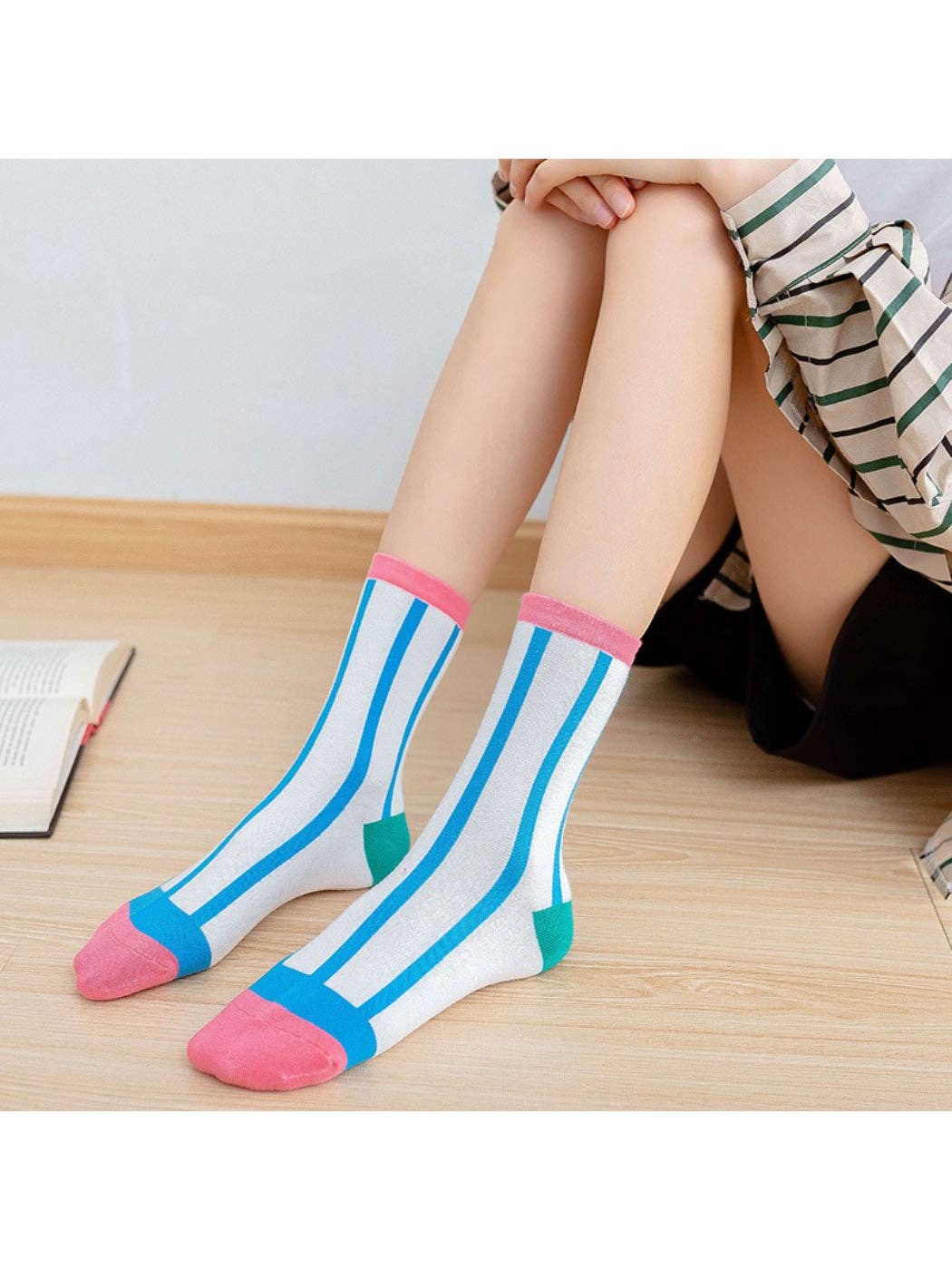 Rufia - Joyful Color Block Crew Socks