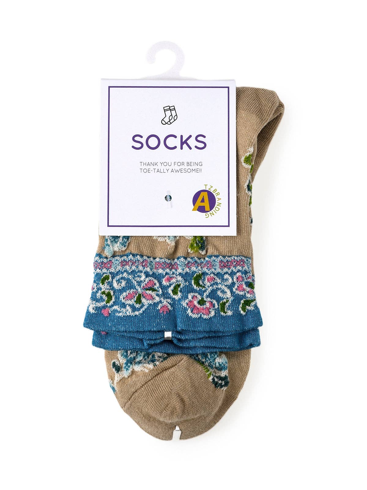 Rufia - Embossed Floral Pattern Women's Socks