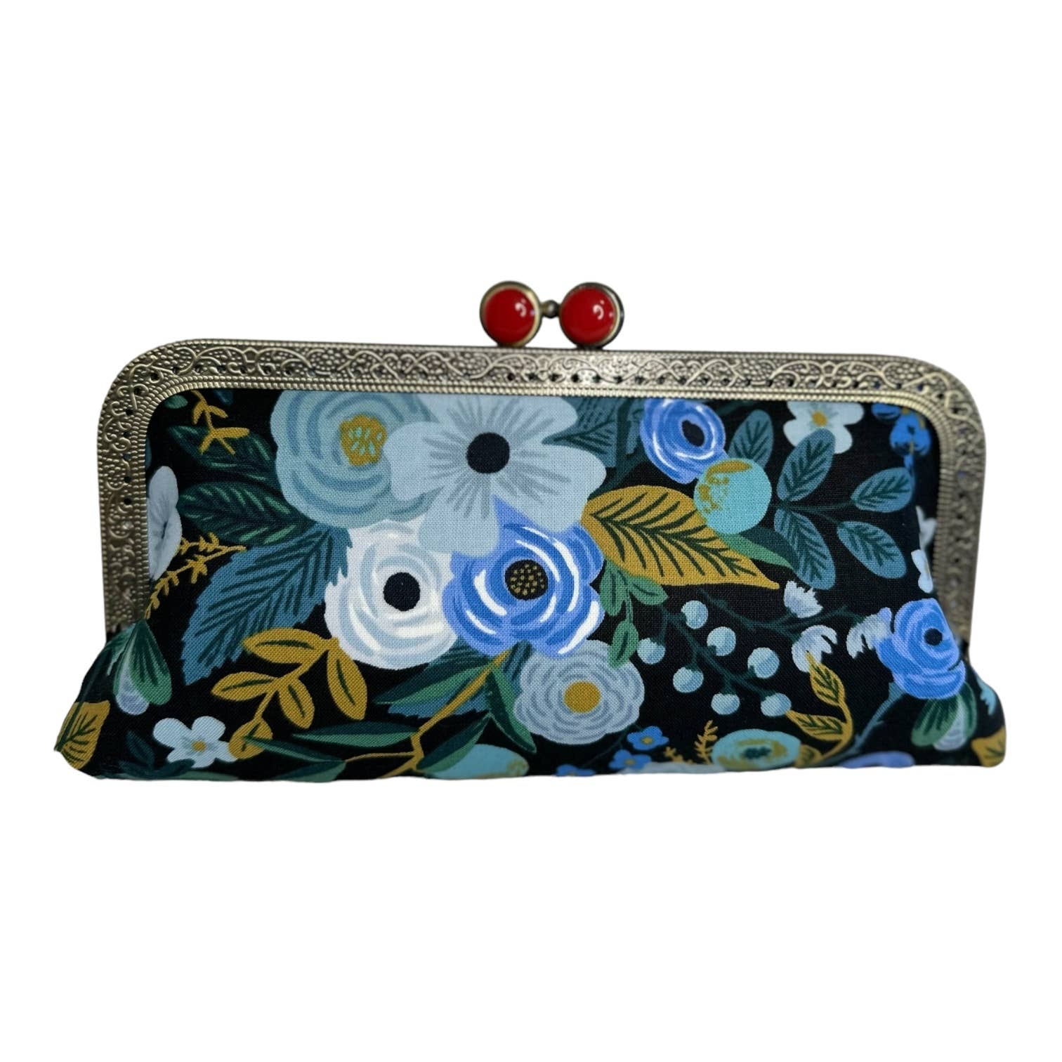 Kiki & Syds Cell Phone Clutch-Garden Party Blue