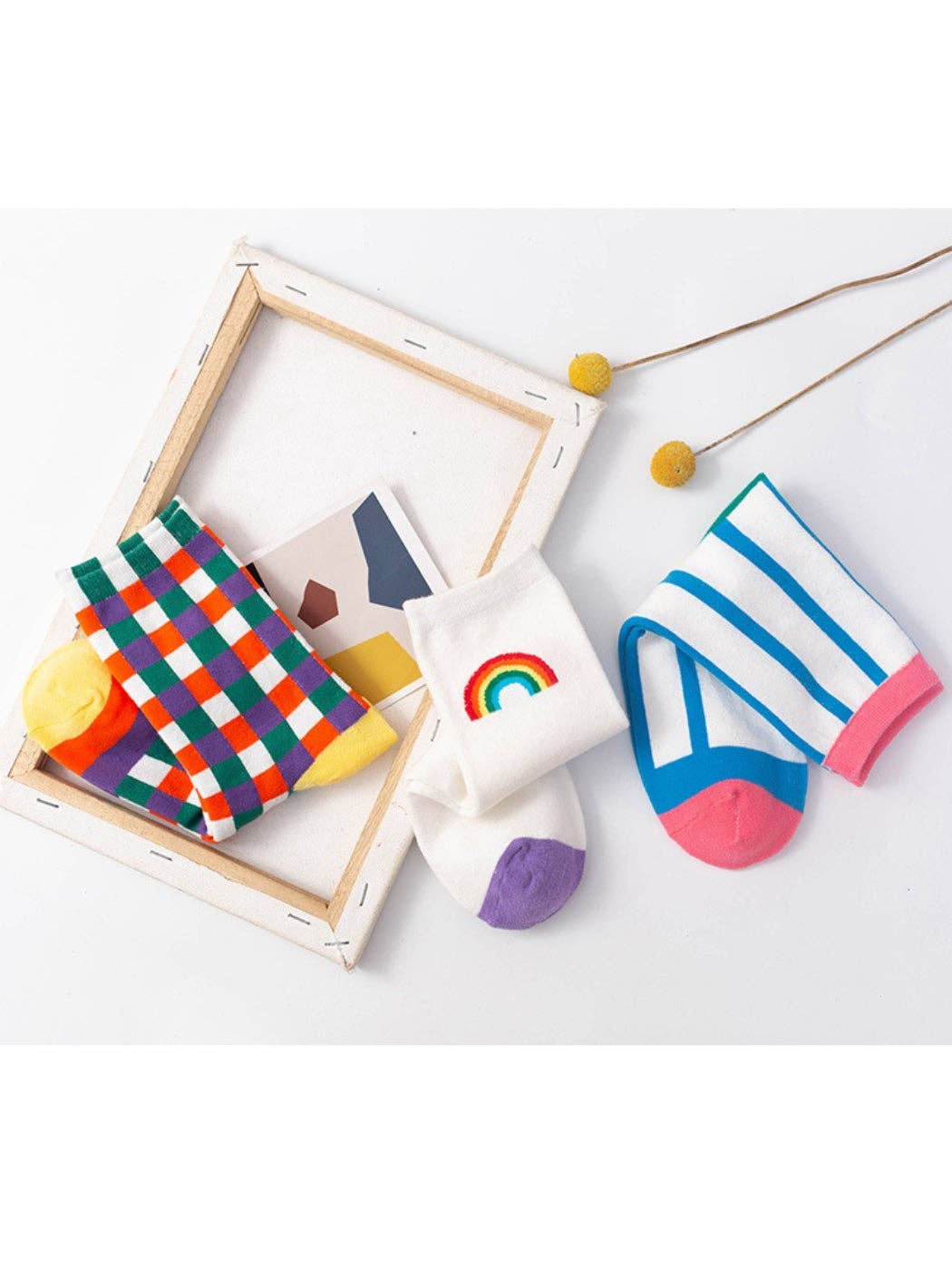 Rufia - Joyful Color Block Crew Socks