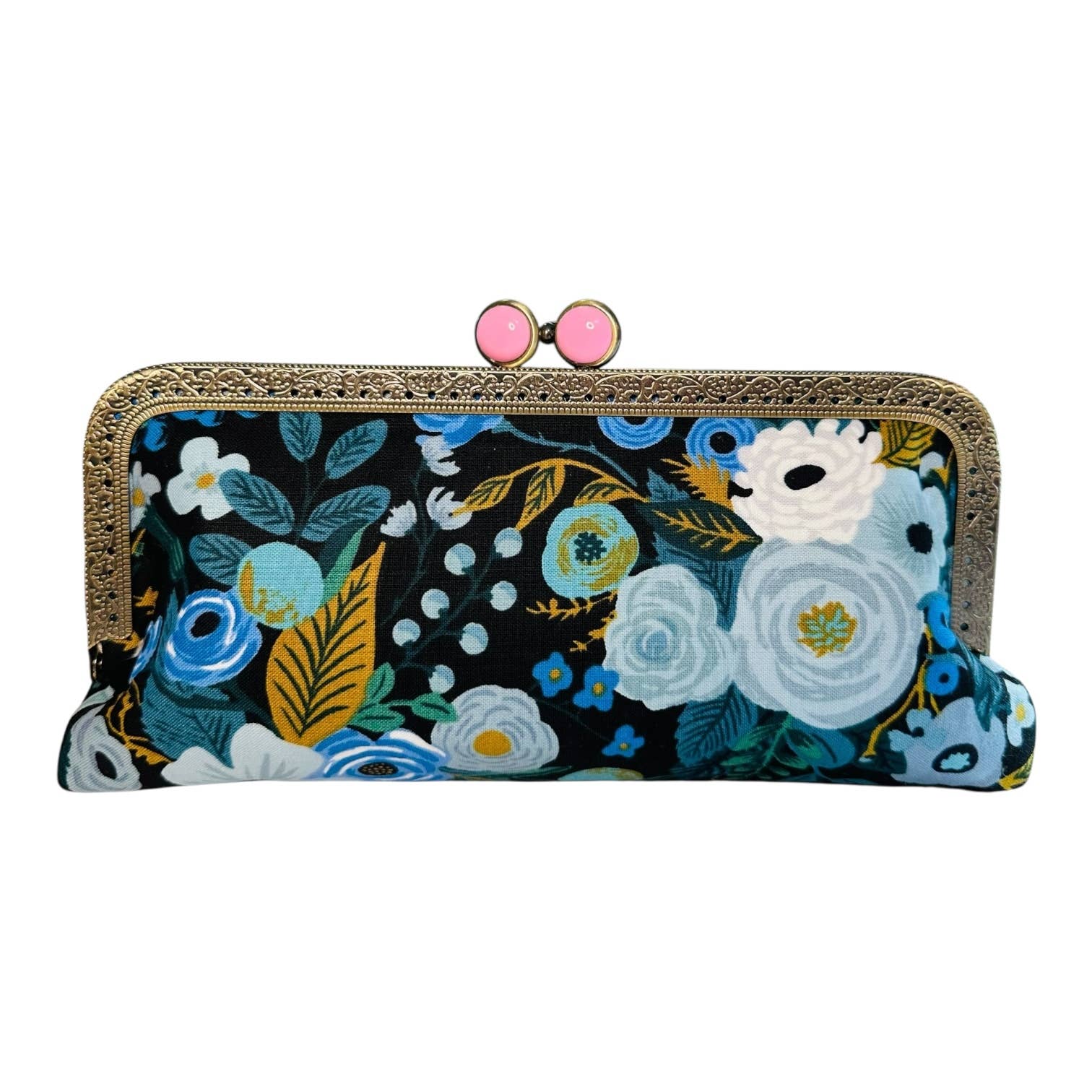 Kiki & Syds Cell Phone Clutch-Garden Party Blue