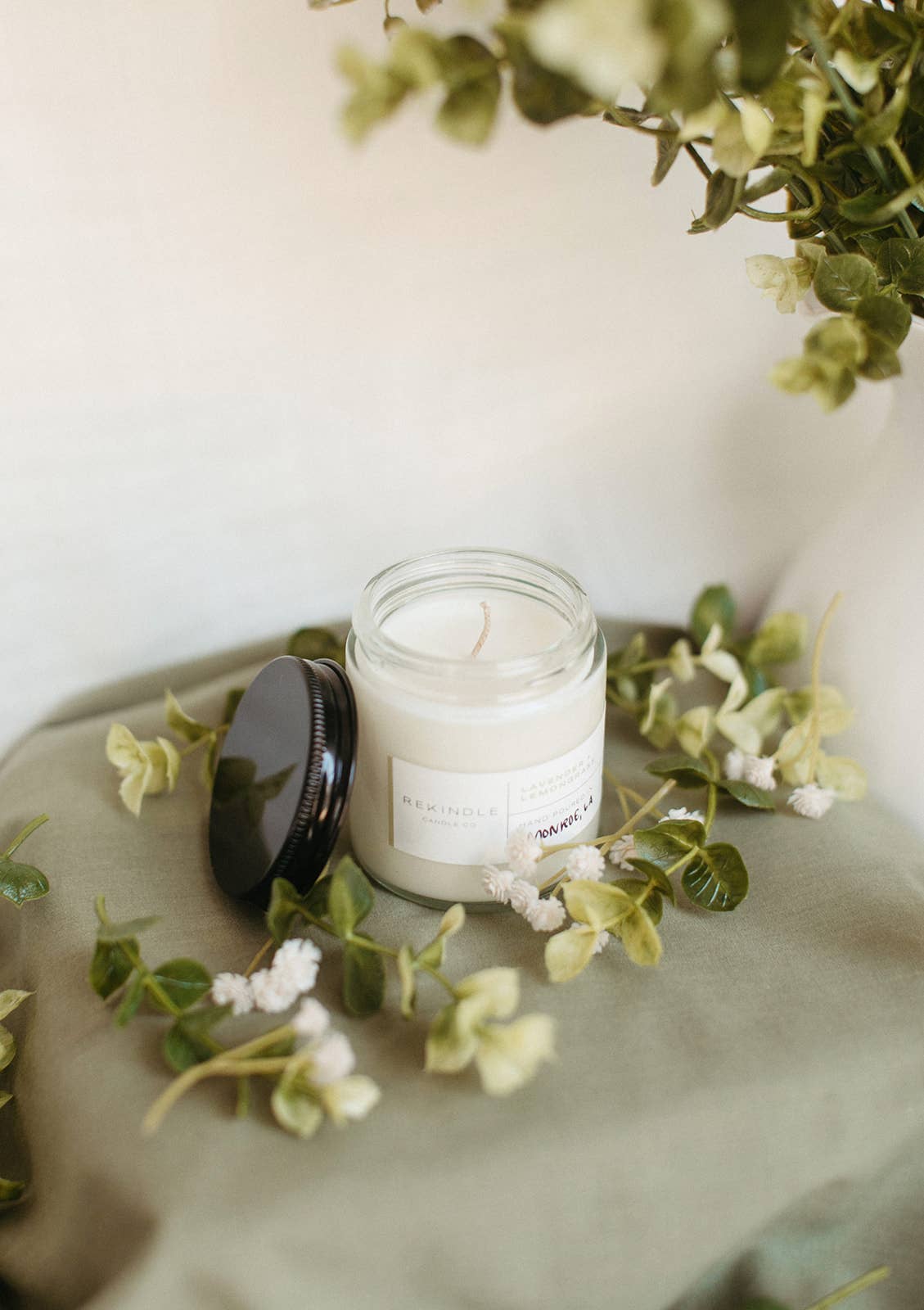Lavender + Lemongrass Cotton Wick Soy Candle