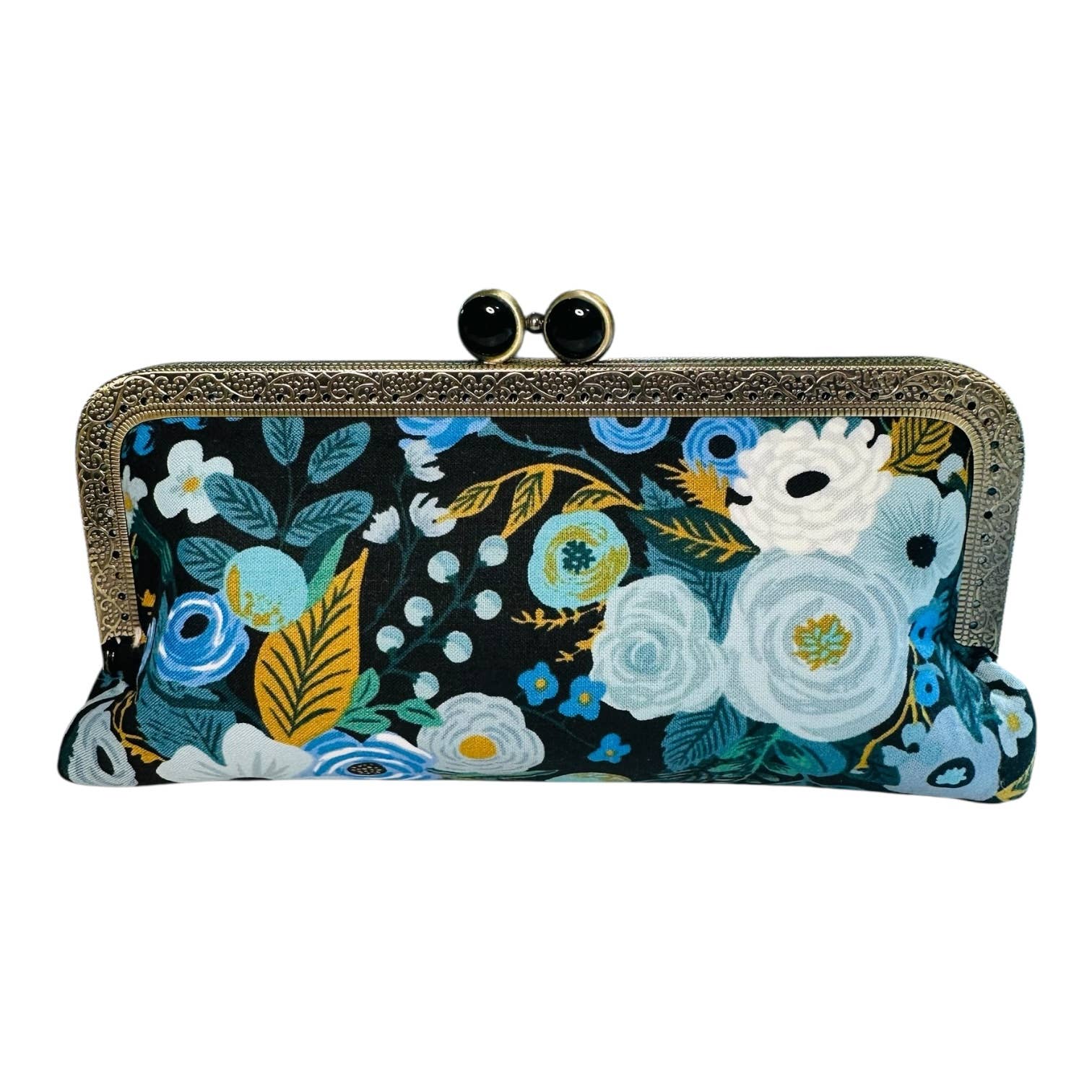 Kiki & Syds Cell Phone Clutch-Garden Party Blue