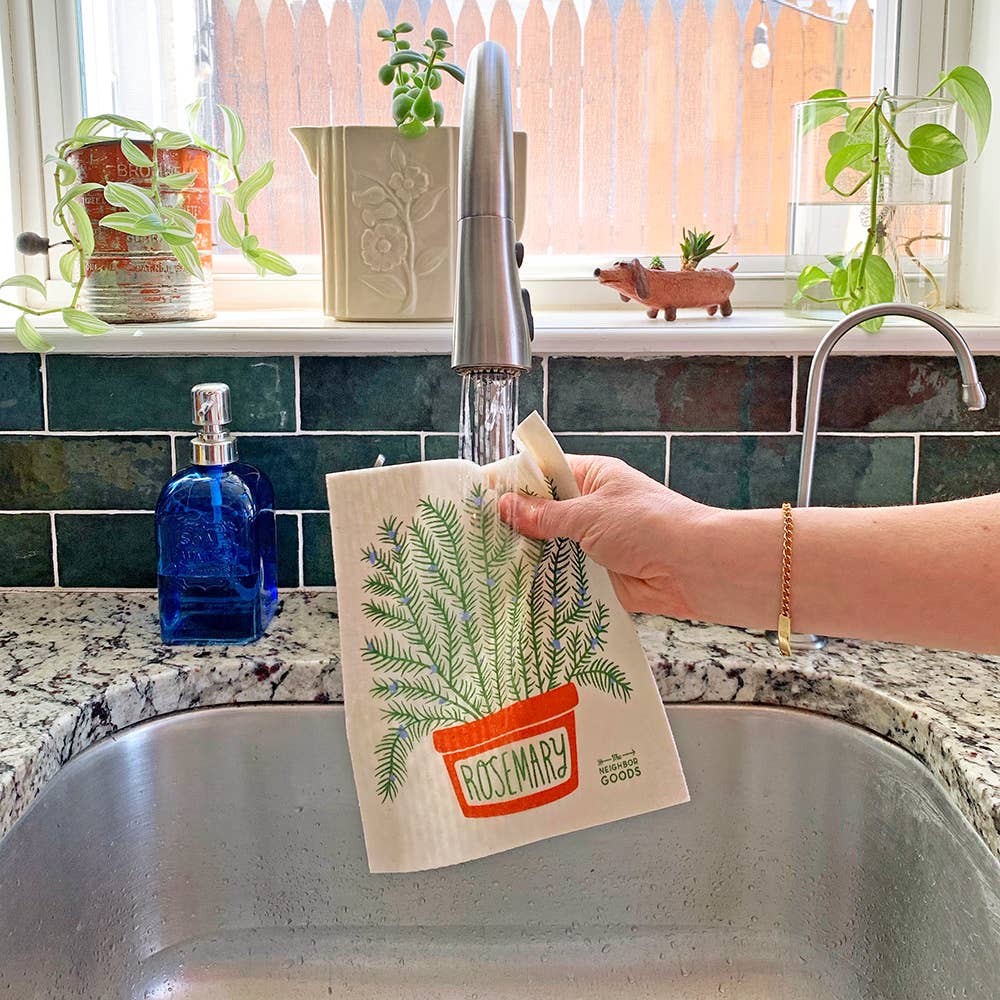 Rosemary - Tea Towel + Sponge Cloth Set