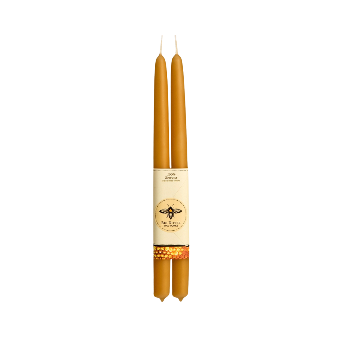 100% Pure Beeswax Taper Candles