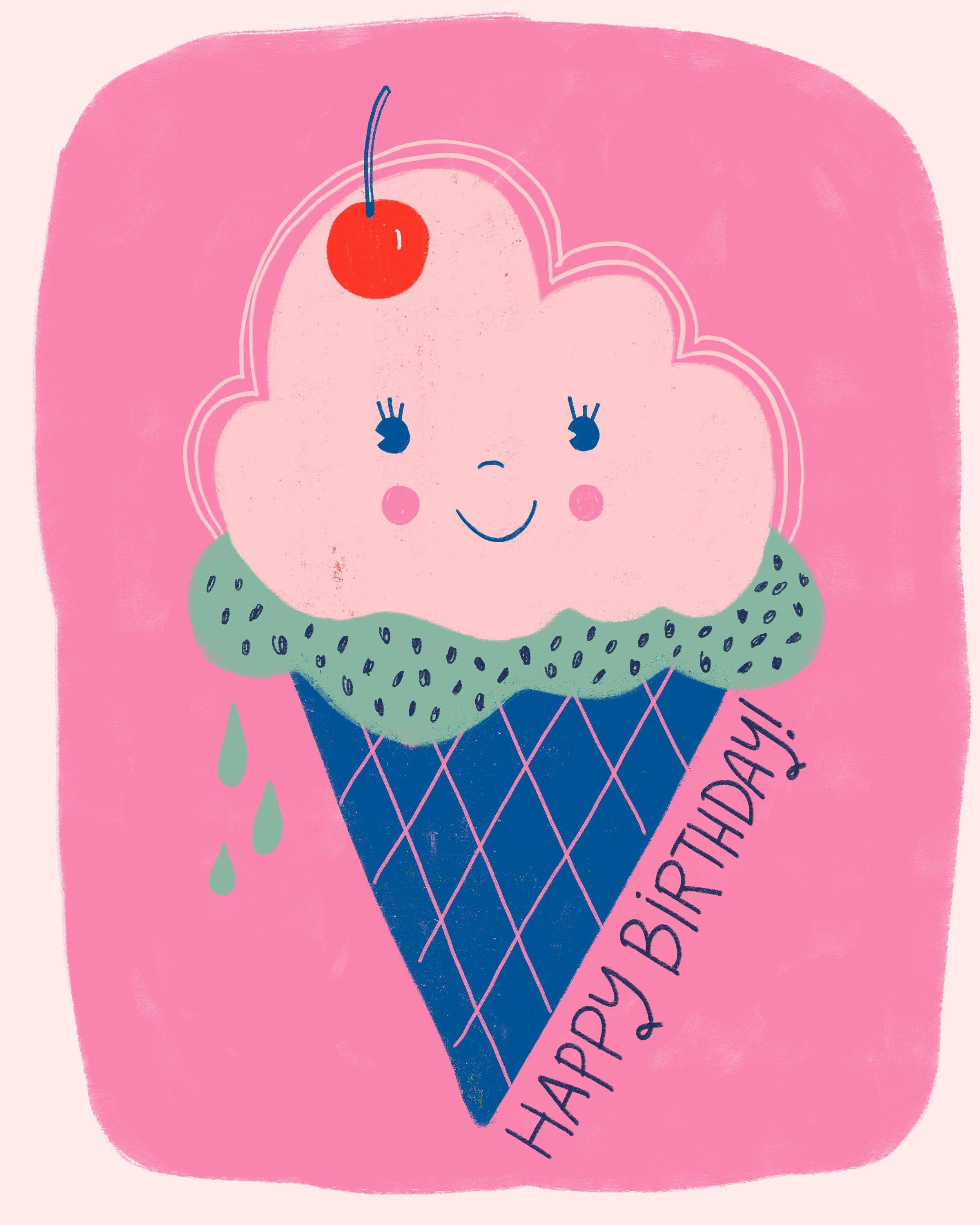 Ice Cream Cone Birthday Card