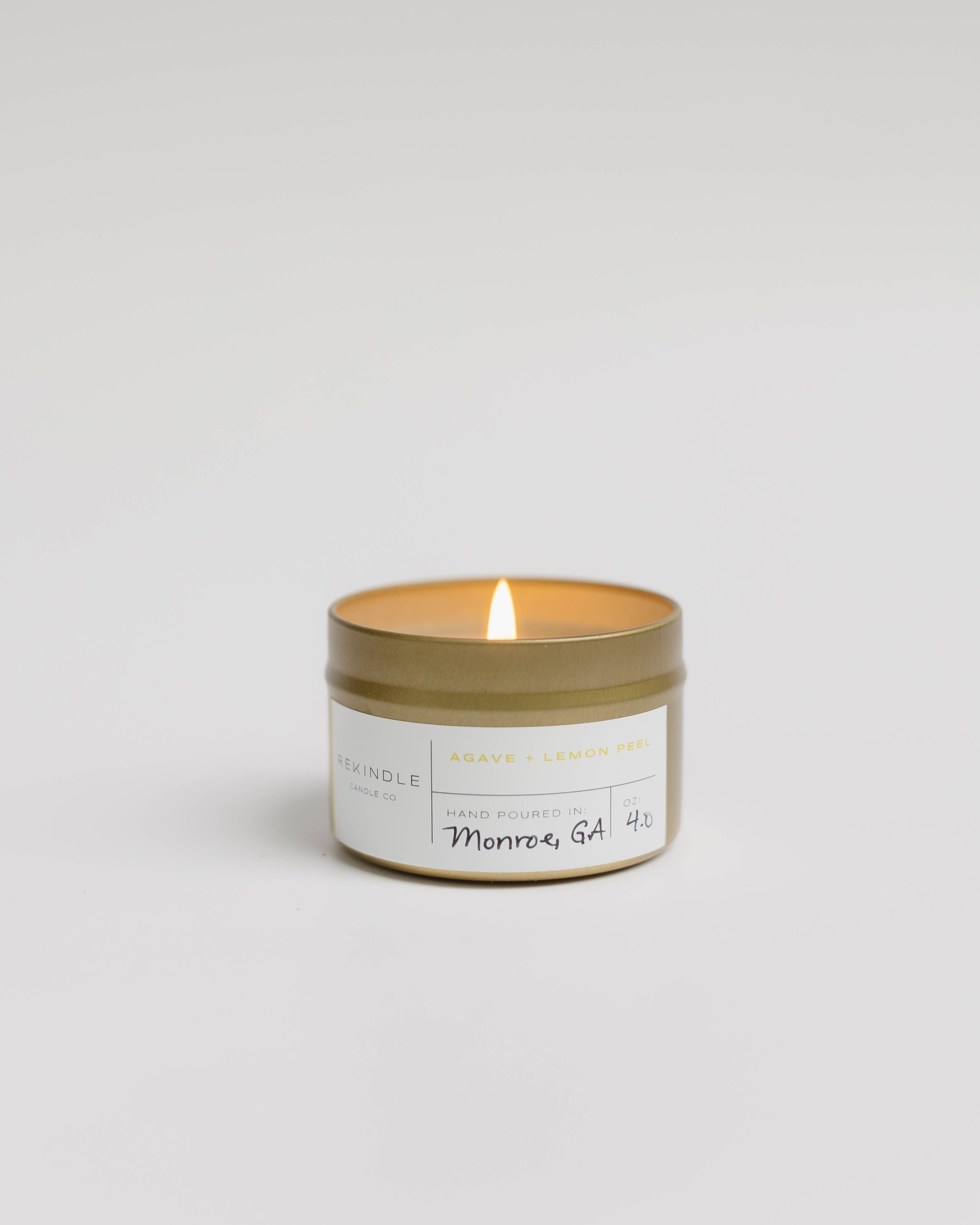 Agave + Lemon Peel Cotton Wick Soy Candle