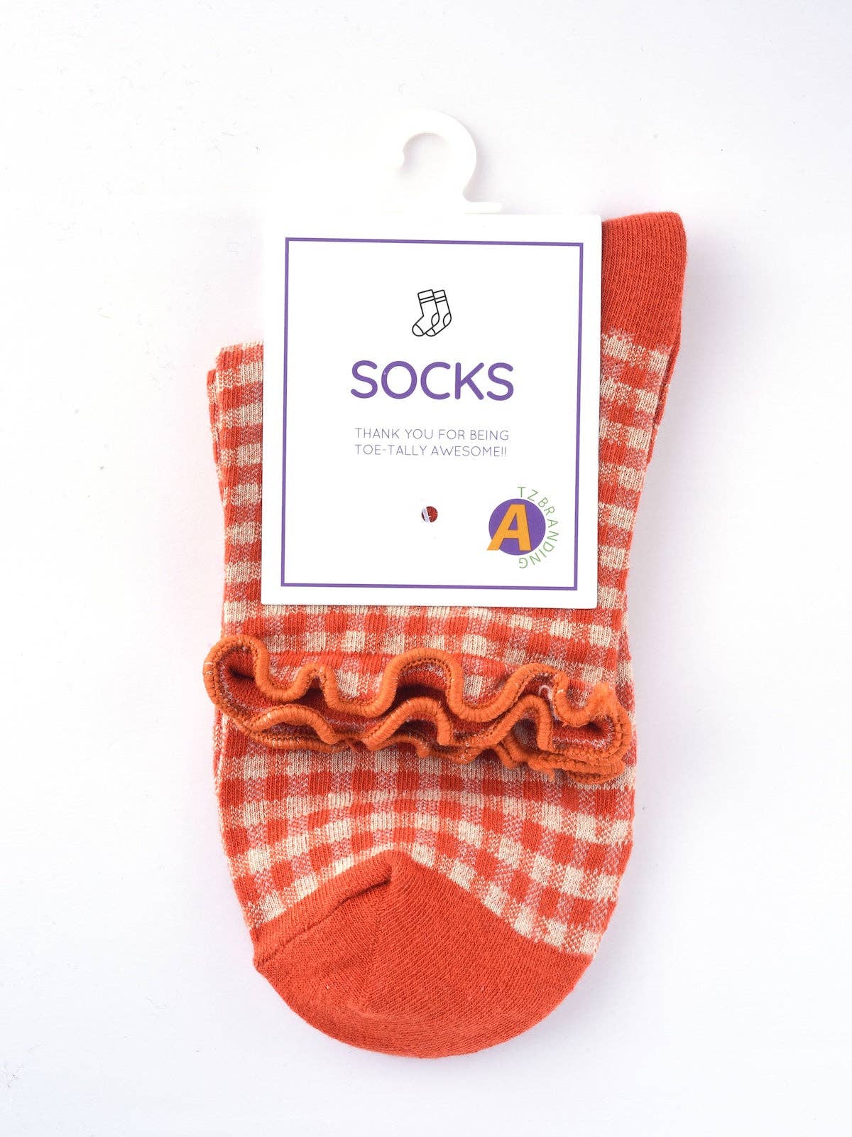 Rufia - Colorful Check Pattern Lace Socks