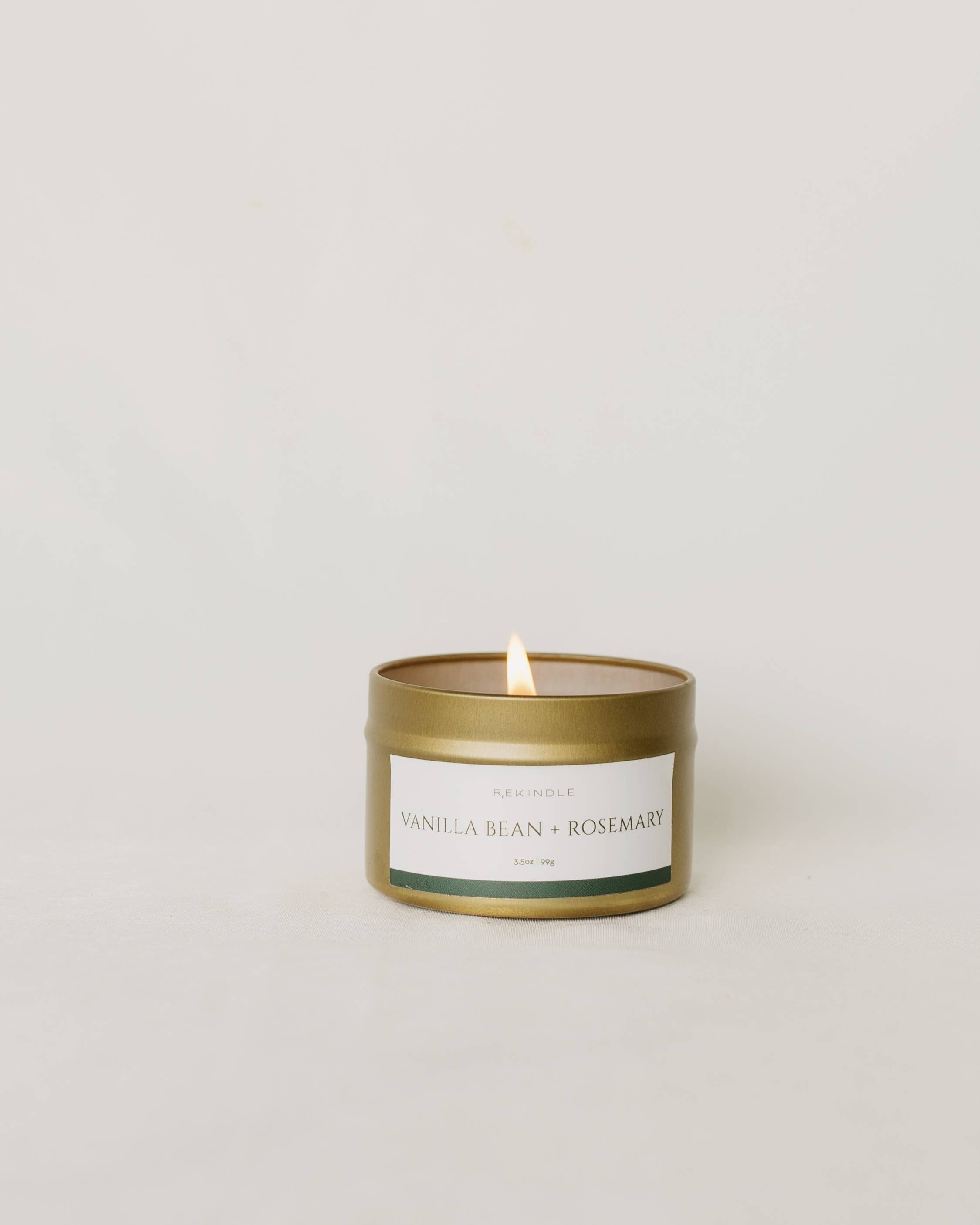 Vanilla Bean + Rosemary Cotton Wick Soy Candle