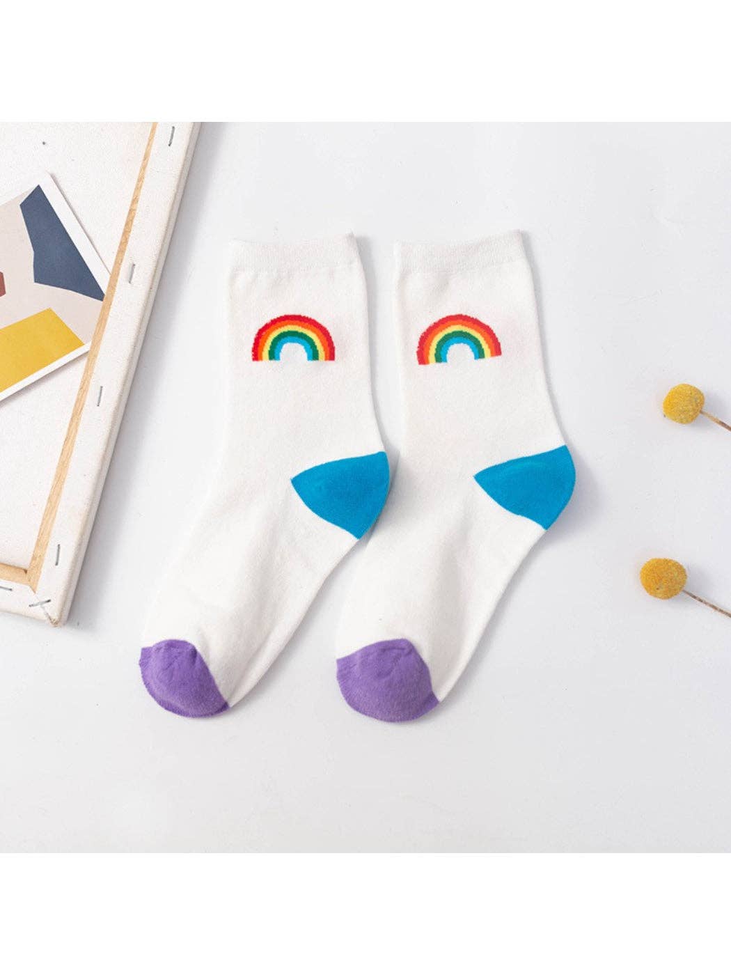 Rufia - Joyful Color Block Crew Socks