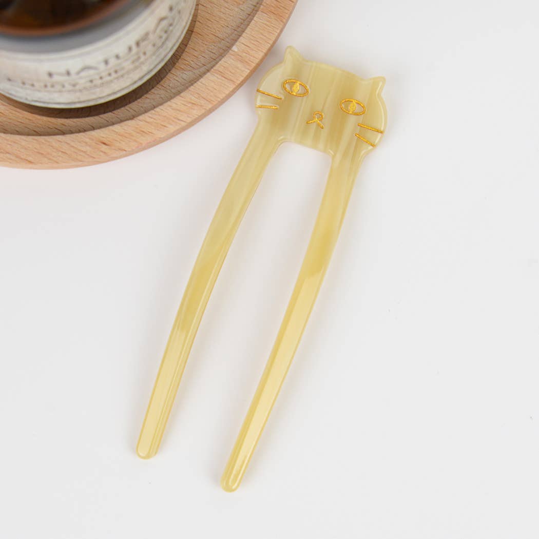 Acetate Cat Hair Pin