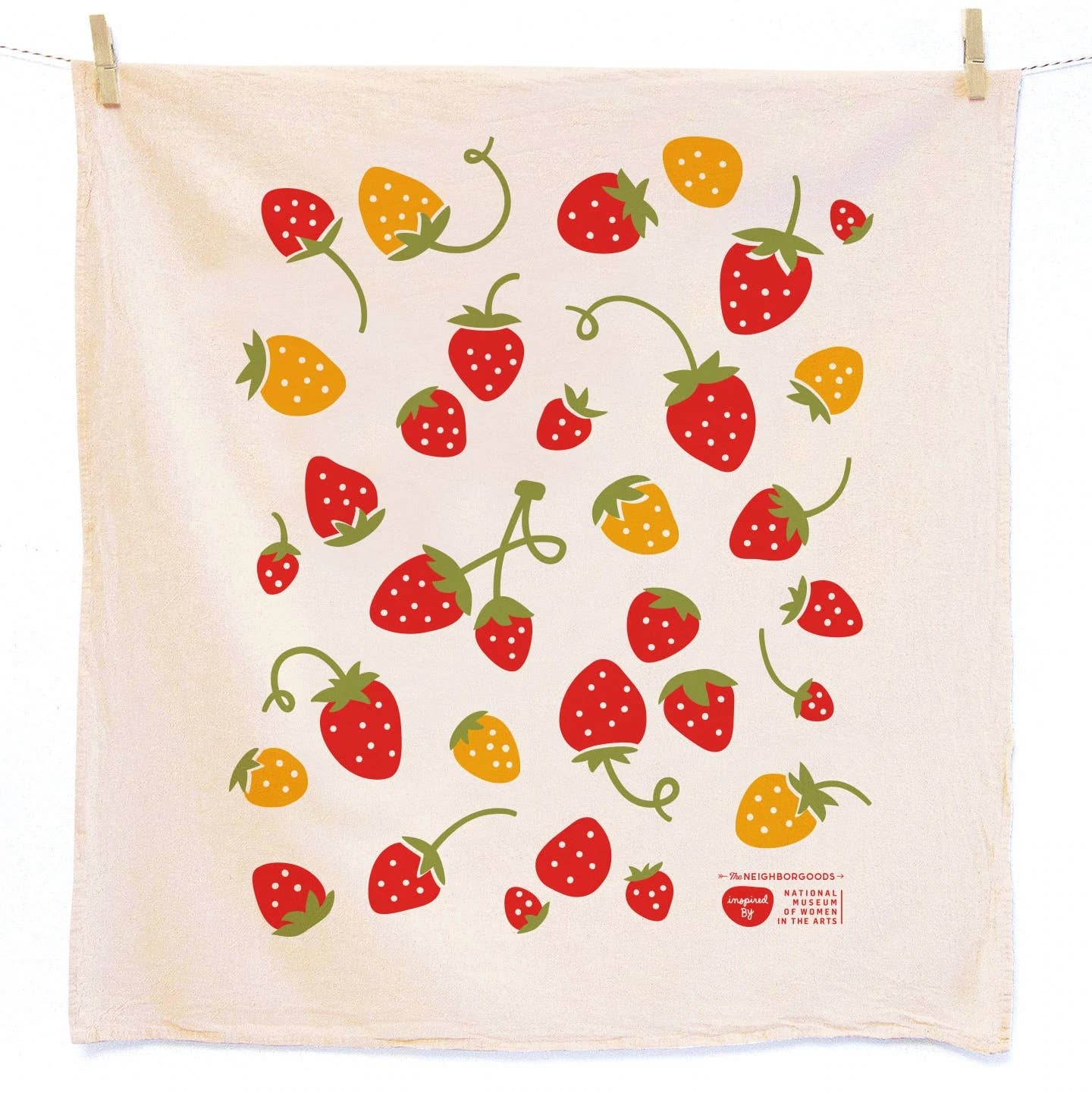 MARI BERRY (Marigold, Strawberry) - Tea Towel Set of 2