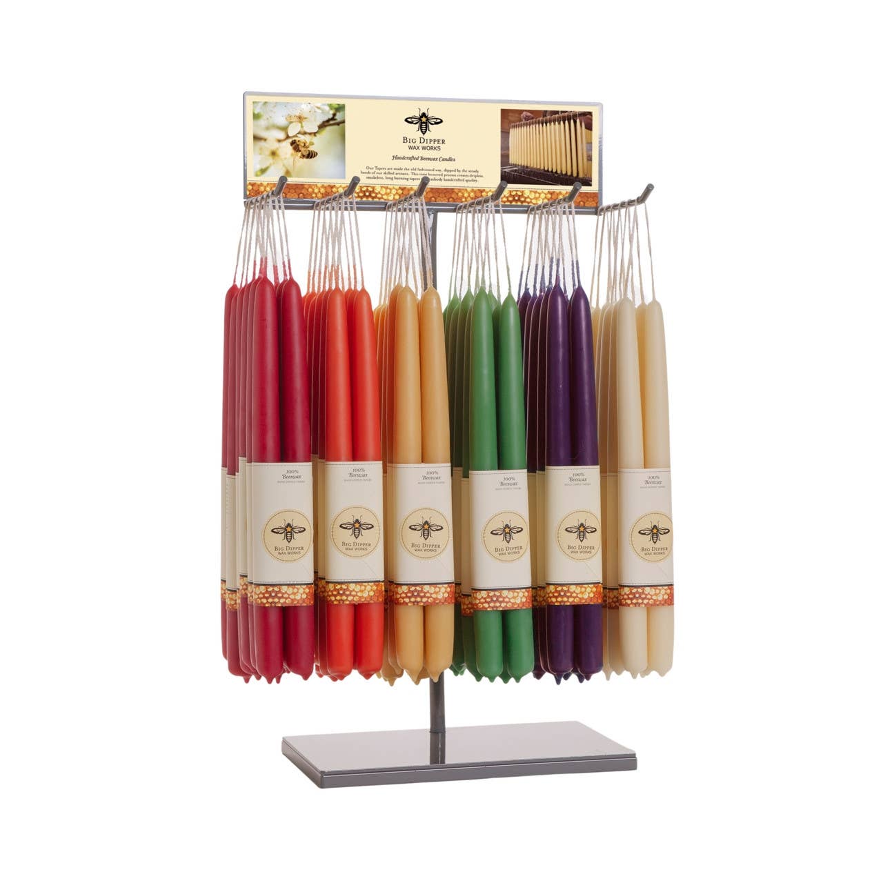100% Pure Beeswax Taper Candles