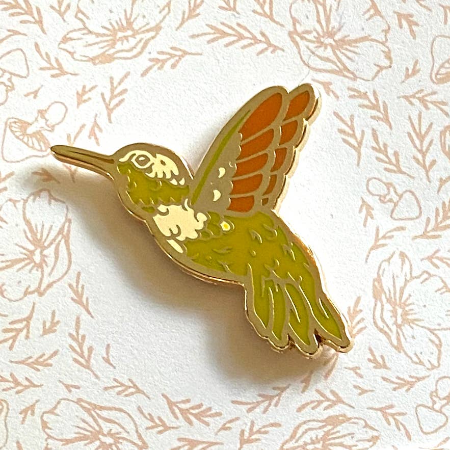 Hummingbird Enamel Pin 1.25”