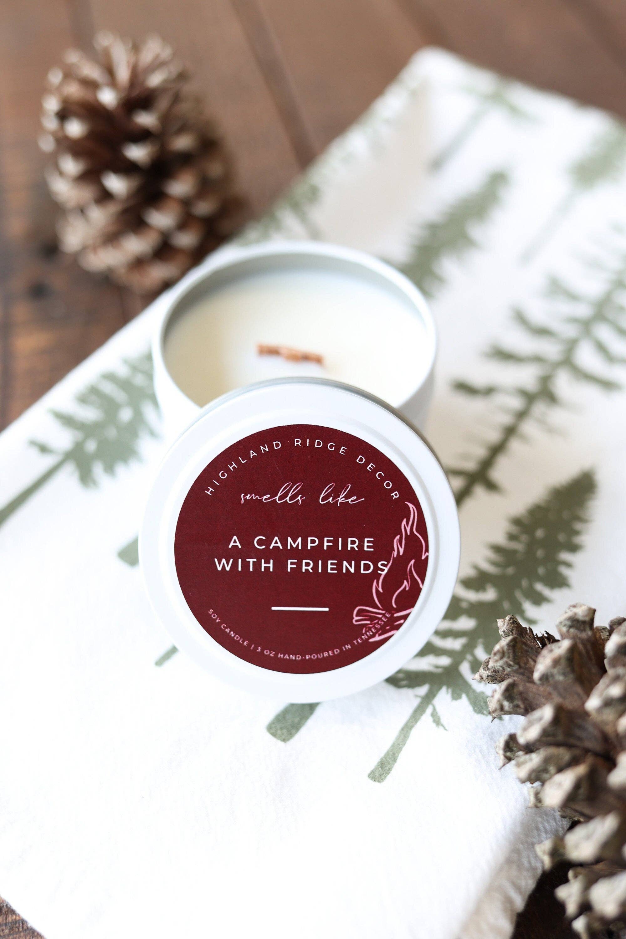 "A Campfire With Friends" Candle Tin