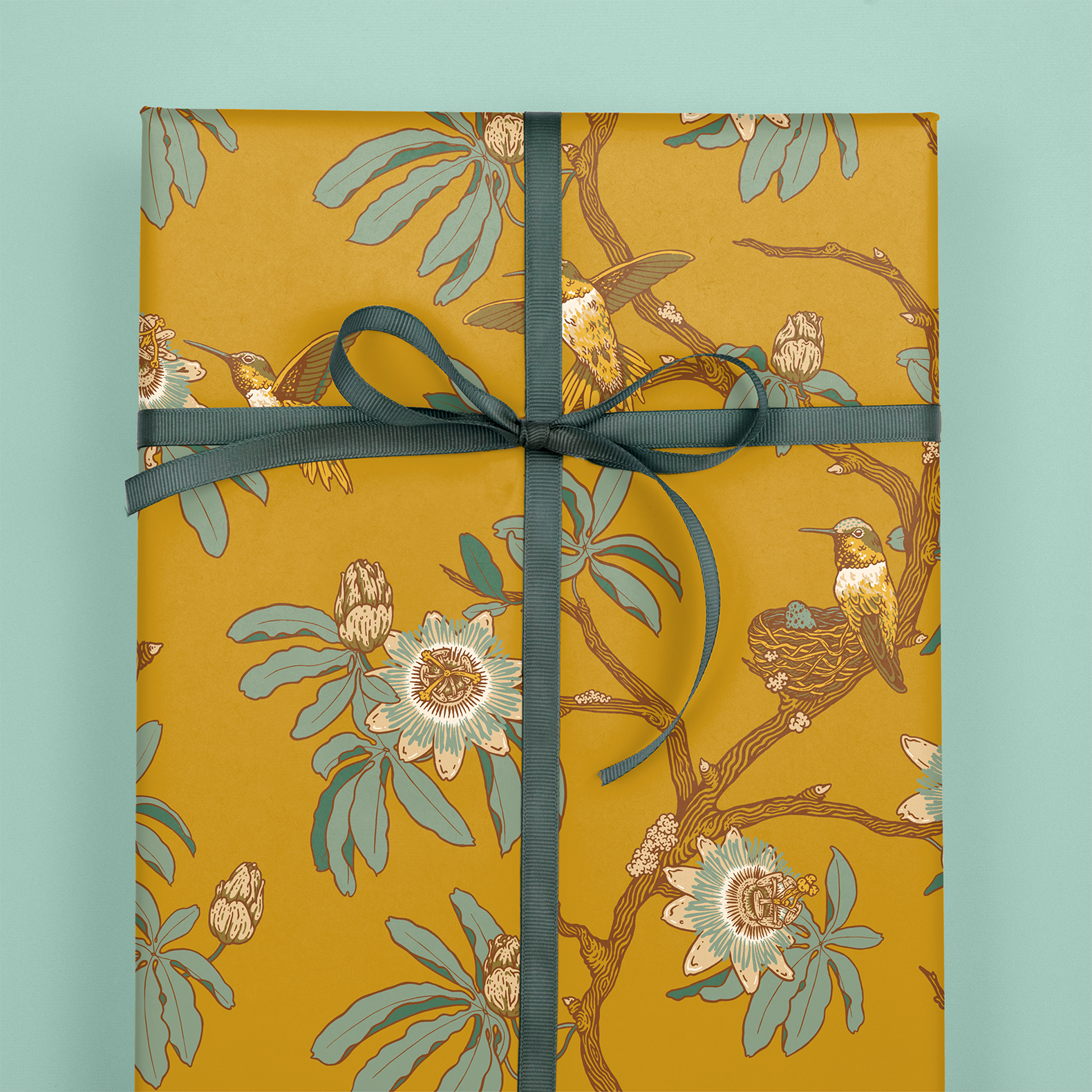 Recyclable Gift Wrap / Wrapping Paper: Hummingbirds